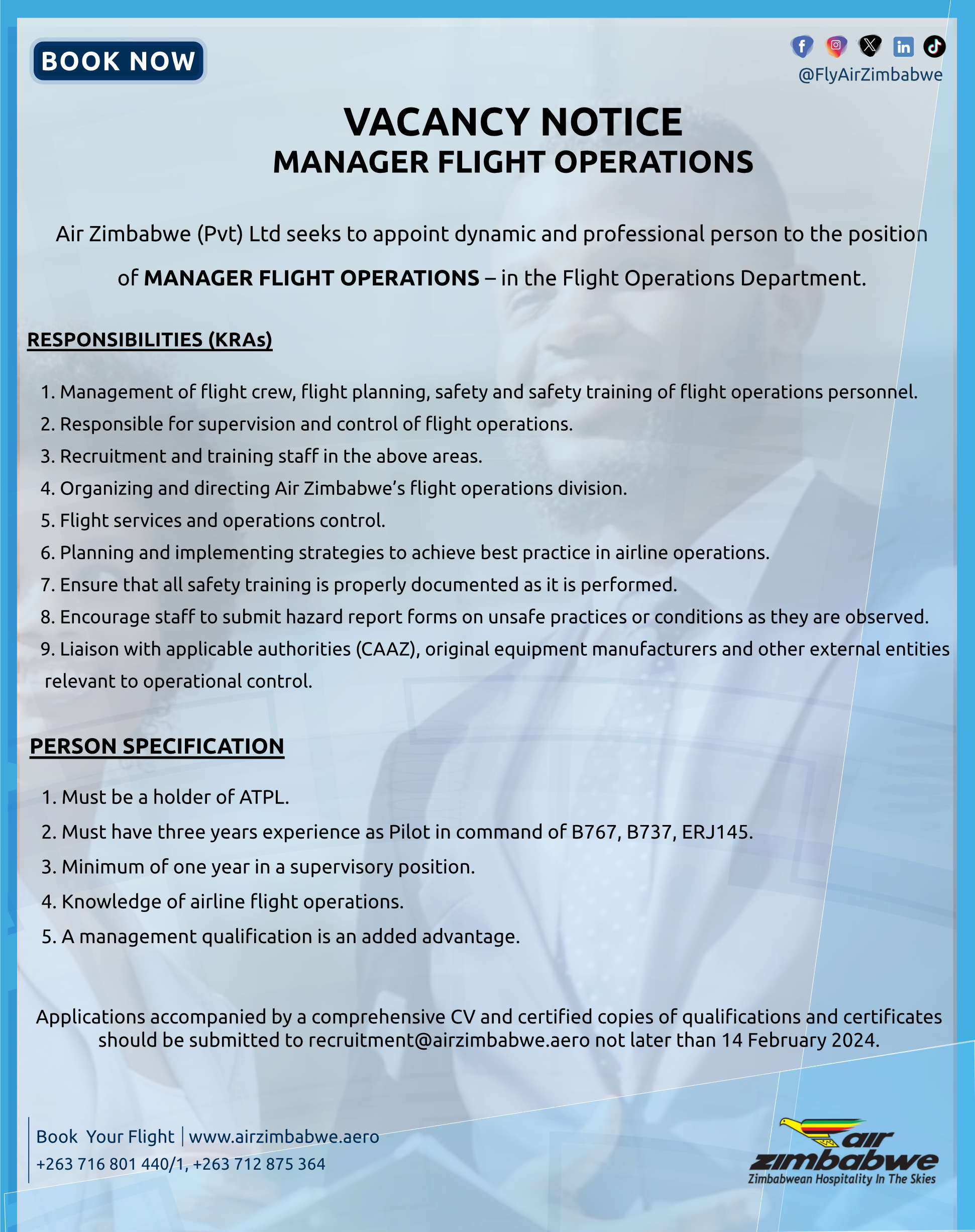Manager Flight Operations